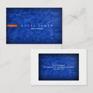 Modern Blue Orange White Business Card
