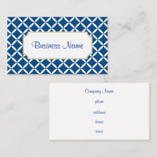 Modern Blue Pattern Business Card