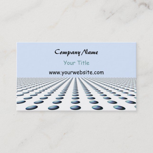 Modern Blue Patterned Design Business Card (Front)