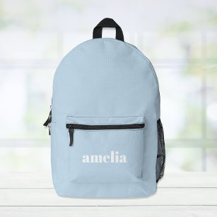 Modern Blue Personalised Printed Backpack