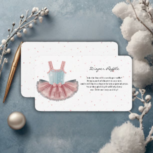 Modern Blue & Pink Tutu Glitter Baby Shower Enclosure Card