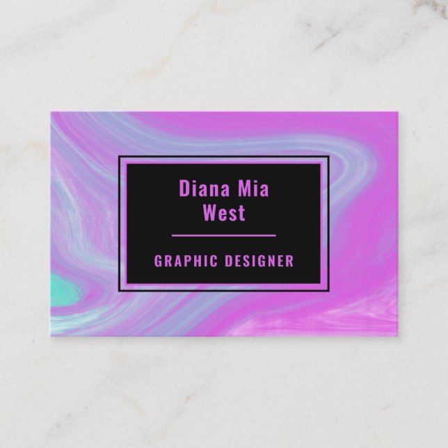  Modern Blue Purple Business Card (Front)