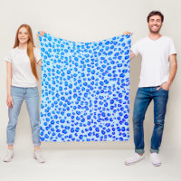Modern Blue Purple Leopard Animal Print Pattern