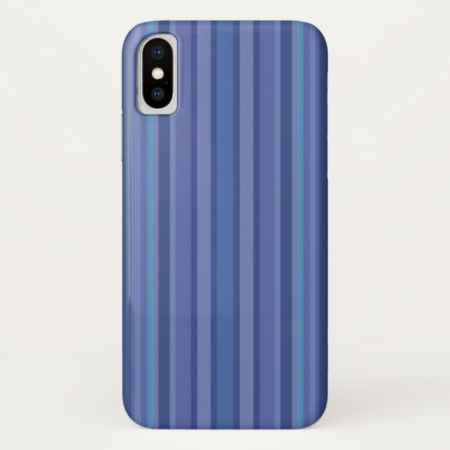 Modern Blue Purple Stripe Case-Mate iPhone Case (Back)
