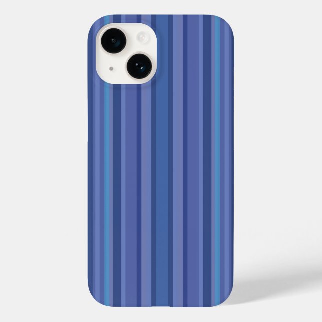 Modern Blue Purple Stripe Case-Mate iPhone Case (Back)