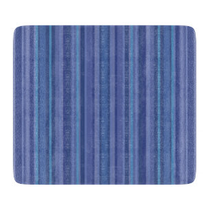Modern Blue Purple Stripe Cutting Board
