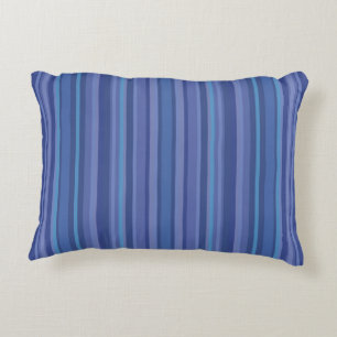 Modern Blue Purple Stripe Decorative Cushion