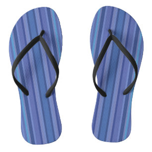Modern Blue Purple Stripe Jandals