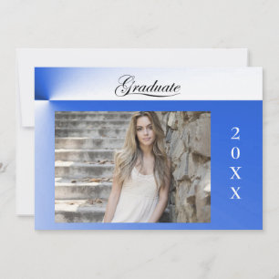 Modern Blue-ray graduation invitation with Photo