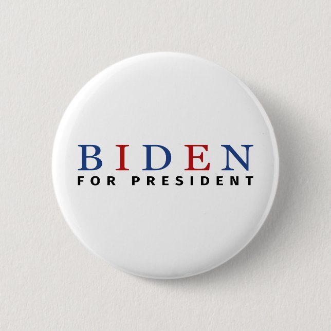Modern Blue Red Joe Biden for President 6 Cm Round Badge (Front)