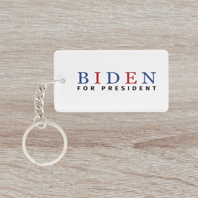 Modern Blue Red Joe Biden for President Key Ring (Creator Uploaded)