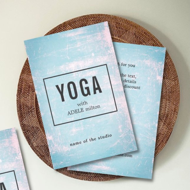 Modern Blue Rose Scratches Yoga Instructor Flyer (Creator Uploaded)