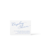 Modern Blue Script Bridal Shower Display Shower