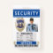 Modern Blue Security Custom Name Guard Employee