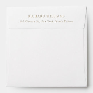 Modern Blue Simple Clean Minimal Wedding Envelope