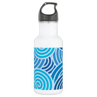Modern Blue Spiral Pattern