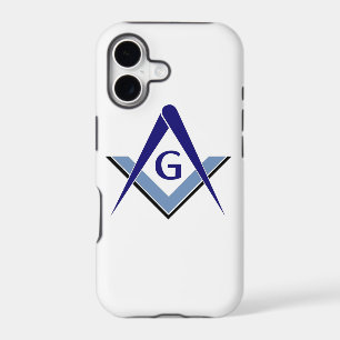 Modern Blue Square & Compasses