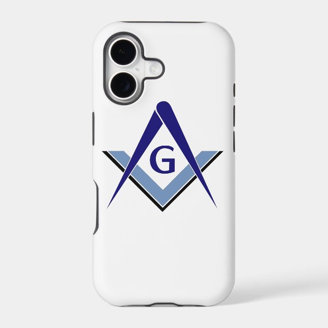 Modern Blue Square & Compasses (Back)