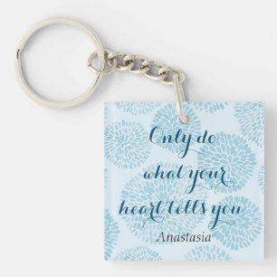 Modern Blue Stain Key Ring
