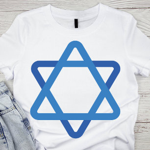 Modern Blue Star of David T-Shirt