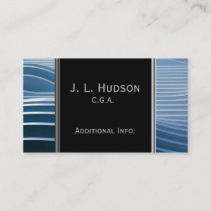 Modern Blue Stripes Business Card