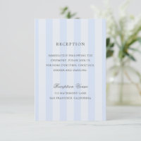 Modern Blue Stripes Elegant Wedding