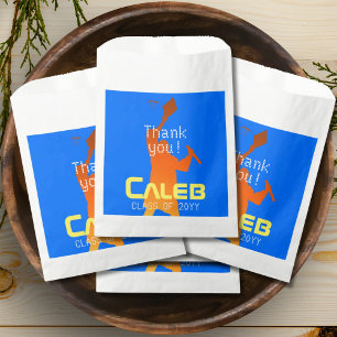 Modern Blue Techno Graduation Favour Bags