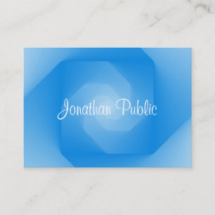 Modern Blue Template Handwritten Script Name Business Card