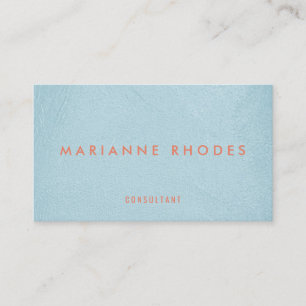 Modern Blue Texture Minimalist Business Card