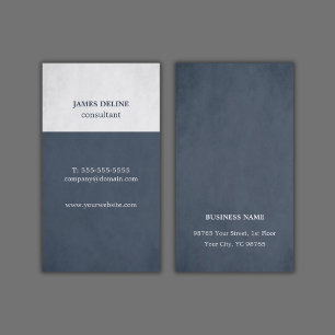 Modern Blue Textured Consultant Business Card