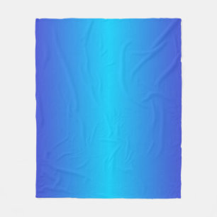 Modern Blue Turquoise Ombre Fleece Blanket