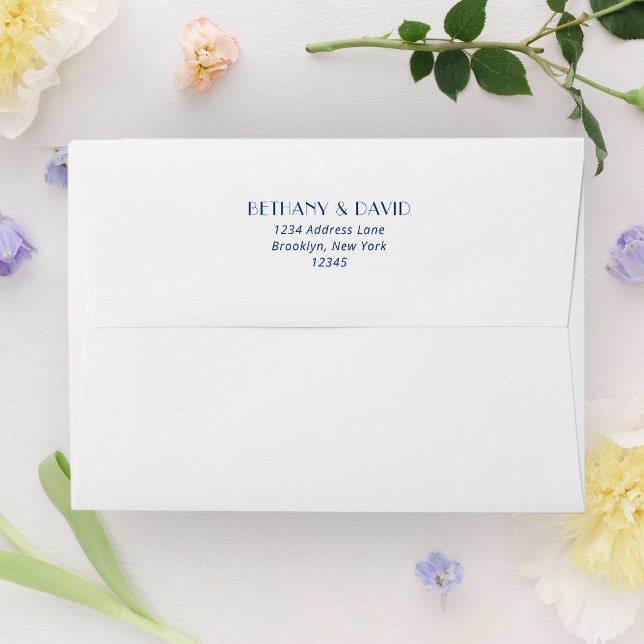 Modern Blue Typography Wedding Envelope (Creator Uploaded)
