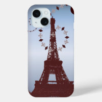 modern blue vintage paris eiffel tower