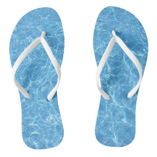 Modern Blue Water Aqua Swimmingpool Template Adult Jandals