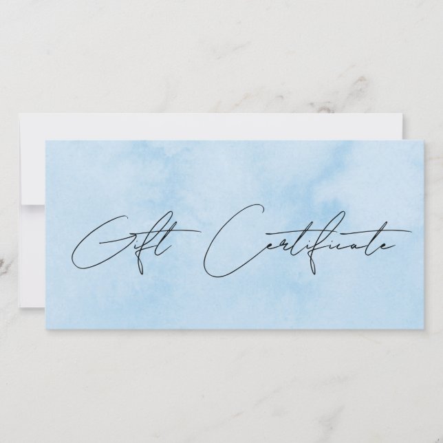 Modern blue watercolor makeup & hair (Front)