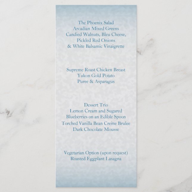 Modern Blue Watercolor Splash Menu (Front)