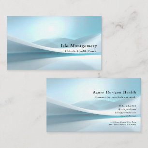 Modern Blue Wave Business Card