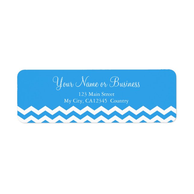 Modern blue, white chevron zigzag design custom (Front)
