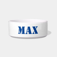 Modern blue white custom name dog cat