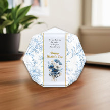Modern Blue White Floral Bible Verse
