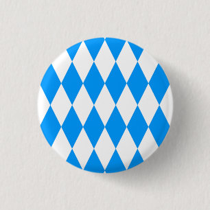 Modern Blue White Fresh Bavaria Pattern 3 Cm Round Badge