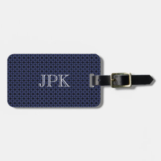 Modern Blue & White Pattern Luggage Tag
