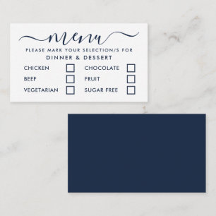 Modern Blue & White Simple Script Menu Selection