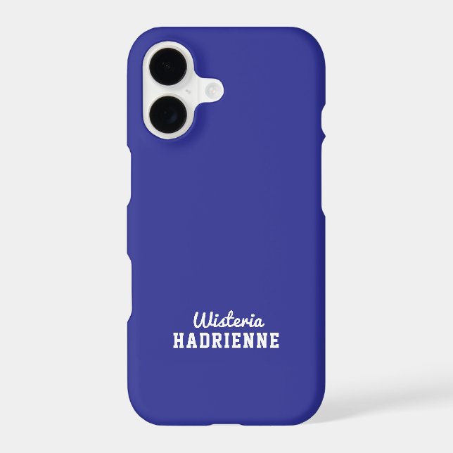 Modern Blue White Sports Monogram Name (Back)