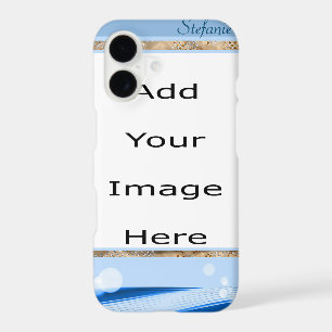 Modern Blue with Misty Circles