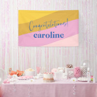 Modern Blue Yellow Custom Congratulations Graduate