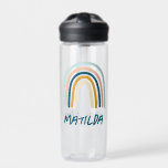 Modern blue yellow elegant rainbow gift water bottle<br><div class="desc">Modern blue yellow elegant rainbow gift</div>