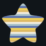 Modern blue yellow gold cream stripes Hanukkah<br><div class="desc">Modern blue,  light blue,  yellow,  gold,  cream bold stripes pattern Hanukkah stickers and labels.</div>