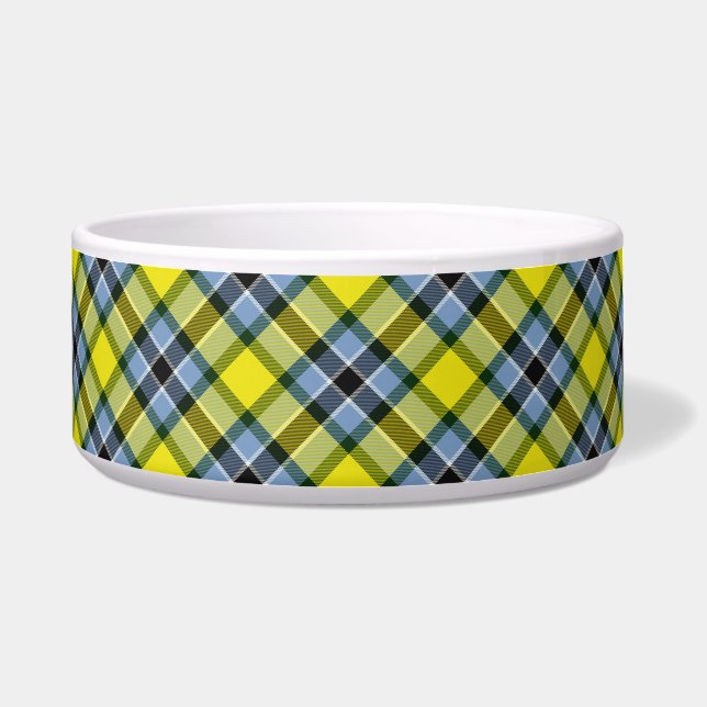 Modern Blue & Yellow Tartan Plaid Pattern (Front)