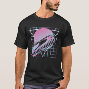 Modern Blues Disco Harp Retro Harmonica T-Shirt